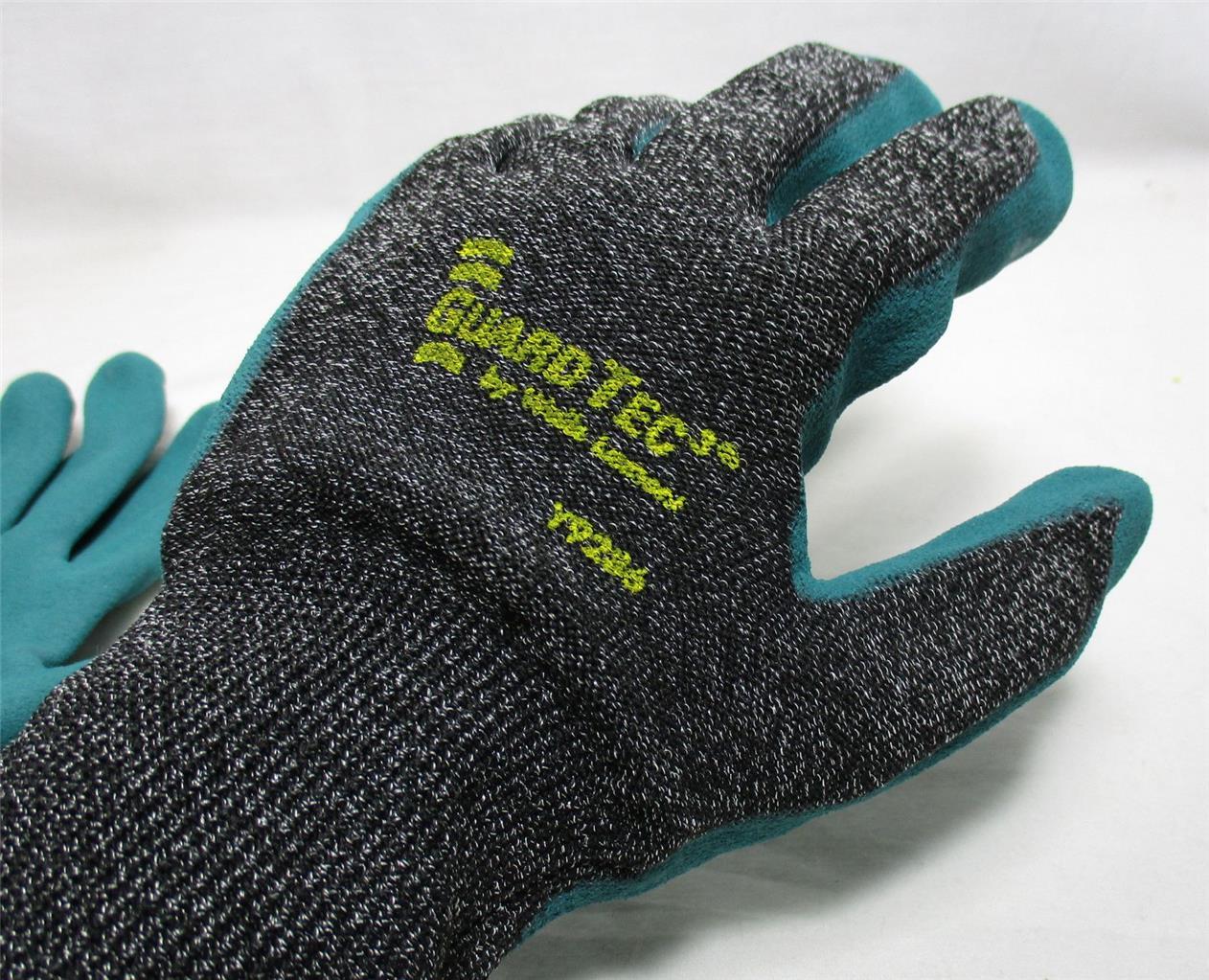 12 Pair Wells Lamont GuardTec3 Gloves Nitrile Palm Cut Resistant Y9286 Large B18