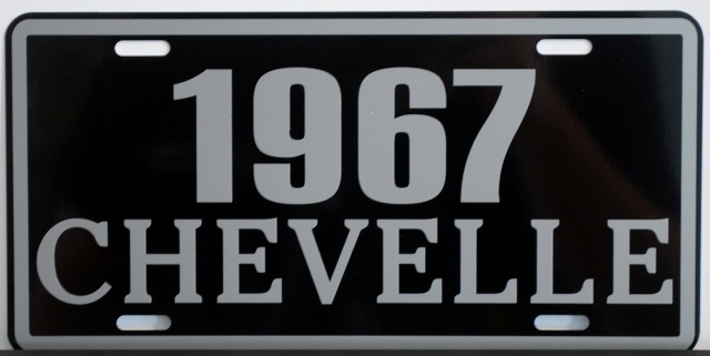 1967 67 CHEVELLE Metal License Plate SS Super Sport 283 327 396 427 Muscle Car