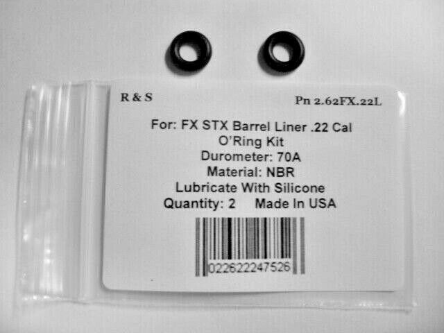 2 FX STX Barrel Liner .22 Cal O'rings / R&S 2.62FX.22L