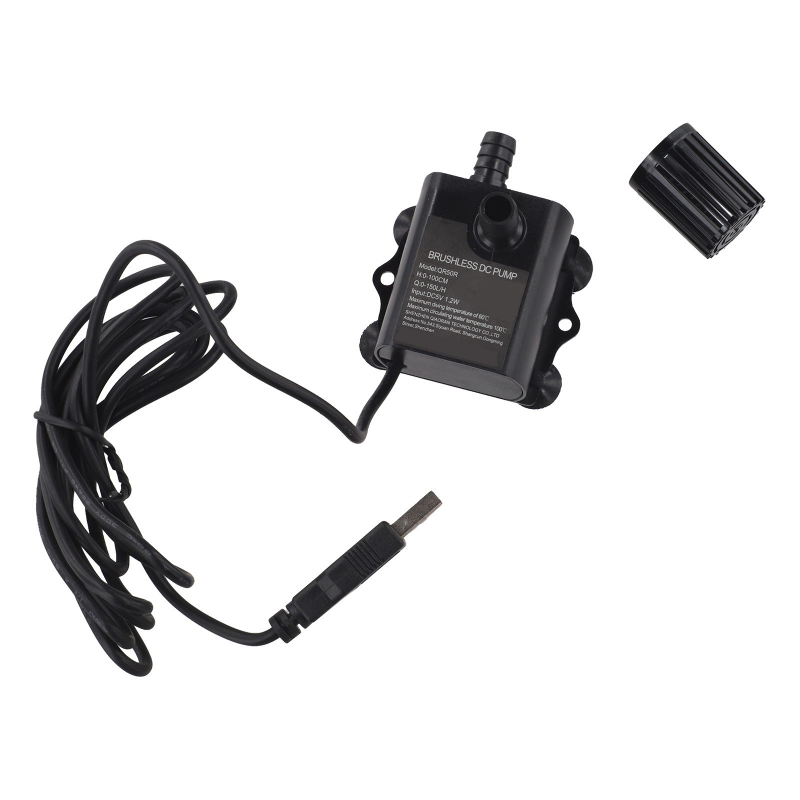 Compact USB Brushless Water Pump with Filter for Various Water Applications