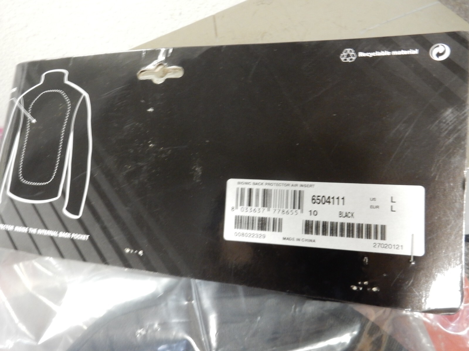 NOS Alpinestars Bionic Back Protector Air Insert 6504111
