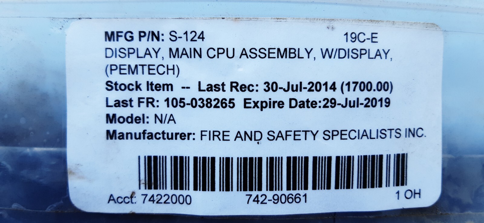 PCB-722 REV 2 Display Main CPU Assembly