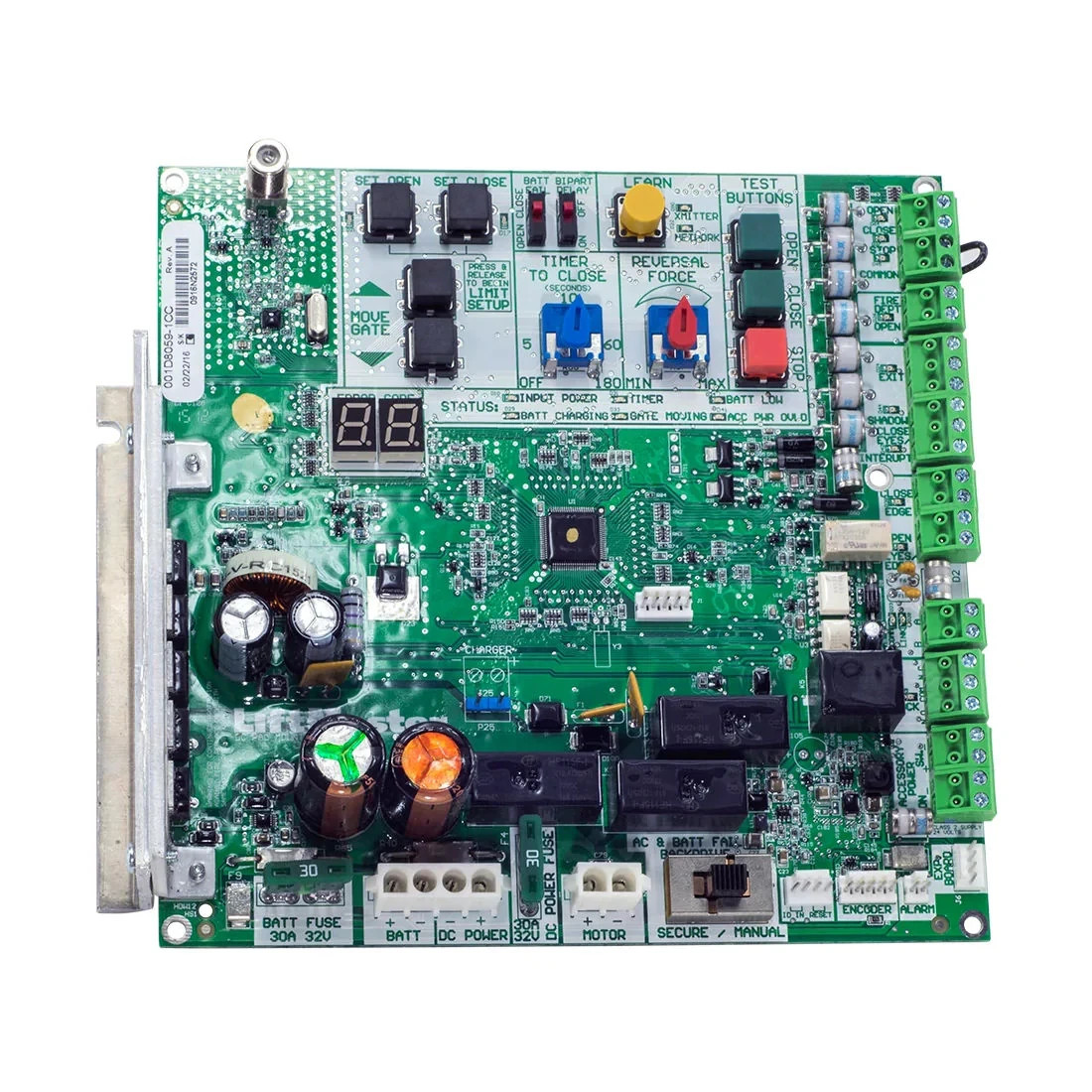 LiftMaster K1D8059-1CC Main Control Board. Replacement Logic Board