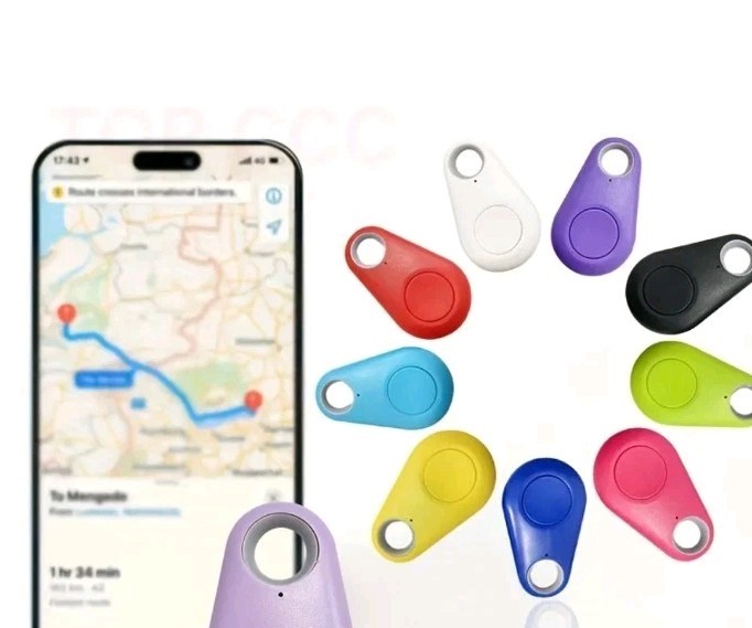 Wireless Tracker with GPS Function Keychain Alarm for Two-Way Locating PINK 2 PC