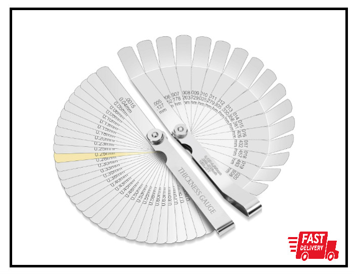 2Pcs Stainless Steel Feeler Gauge Set,32 Straight Blades Feeler Gauge16 Piece...
