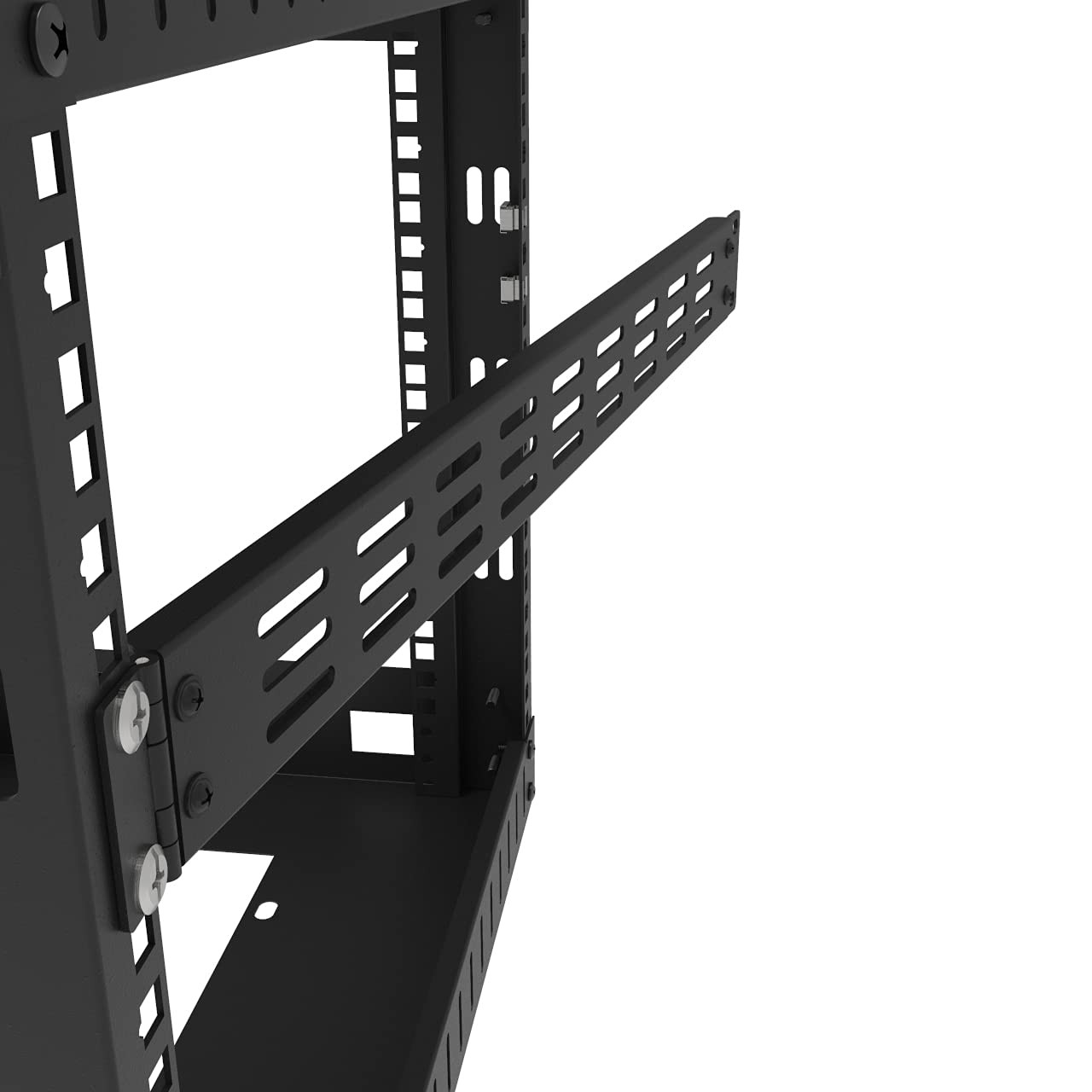 1U Hinged Blank Panel - Slot Vented Server Rack Panel for 19-Inch Network Cab...