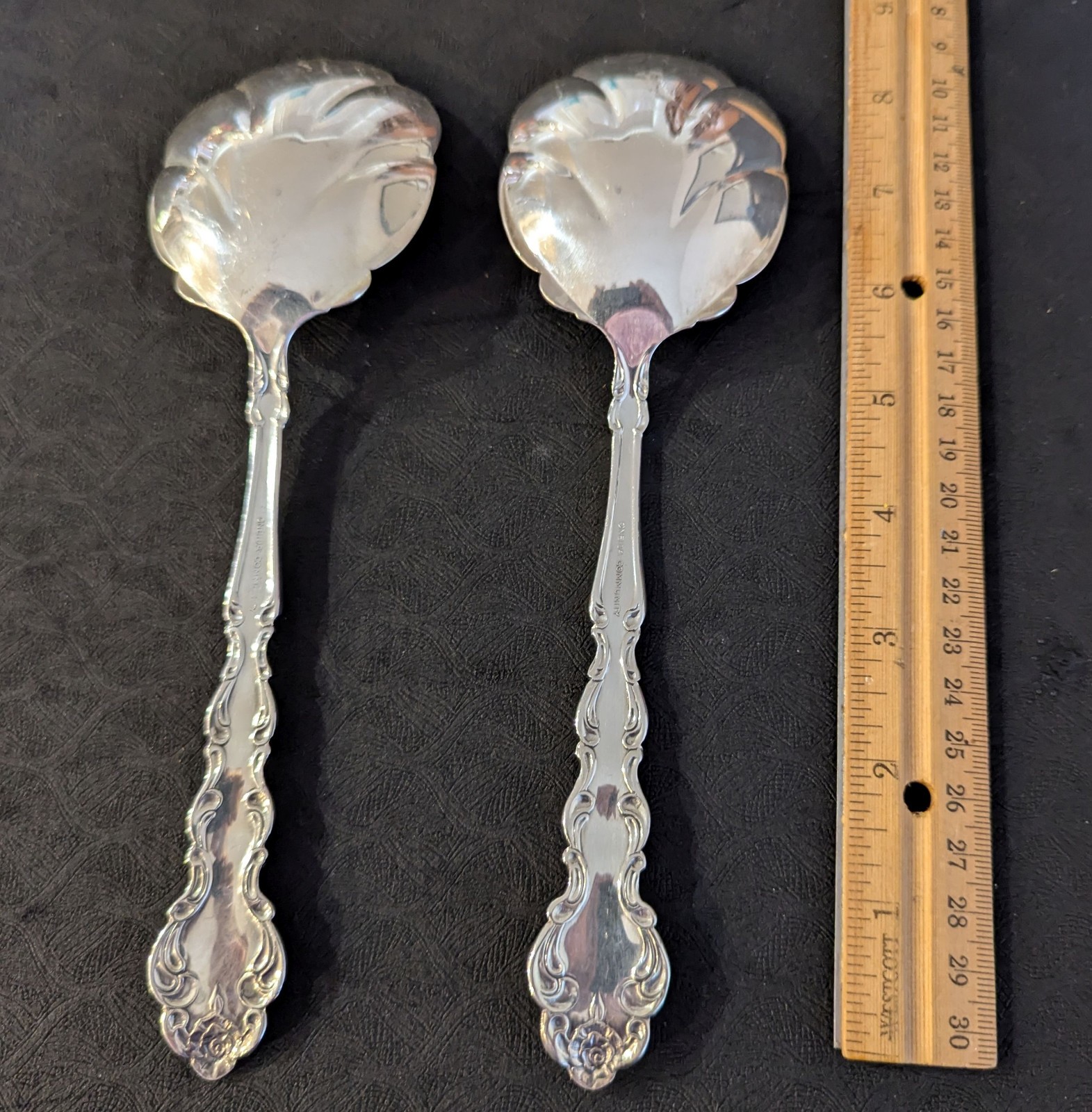 Oneida BEETHOVEN Silverplate Flatware 2 Casserole Serving Spoons Betty Crocker
