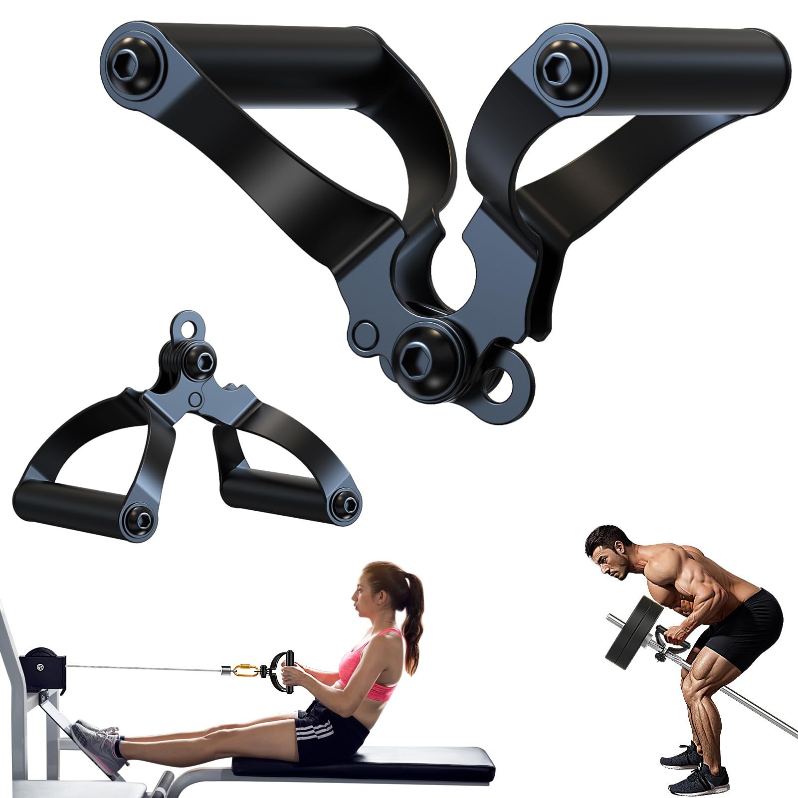 V Bar Landmine Attachment - T Bar Row Handle for Olympic Barbell, Multi-Grip ...