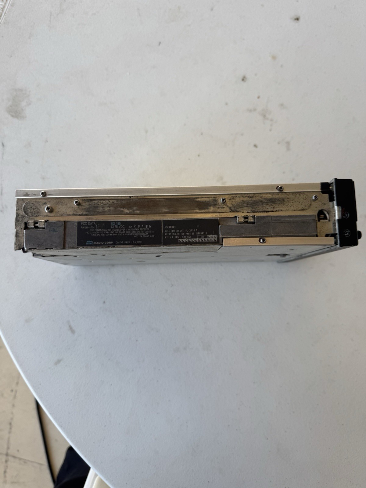 Bendix King KX 155 14volt With Glide Slope, Rack, Backplate, And plugs