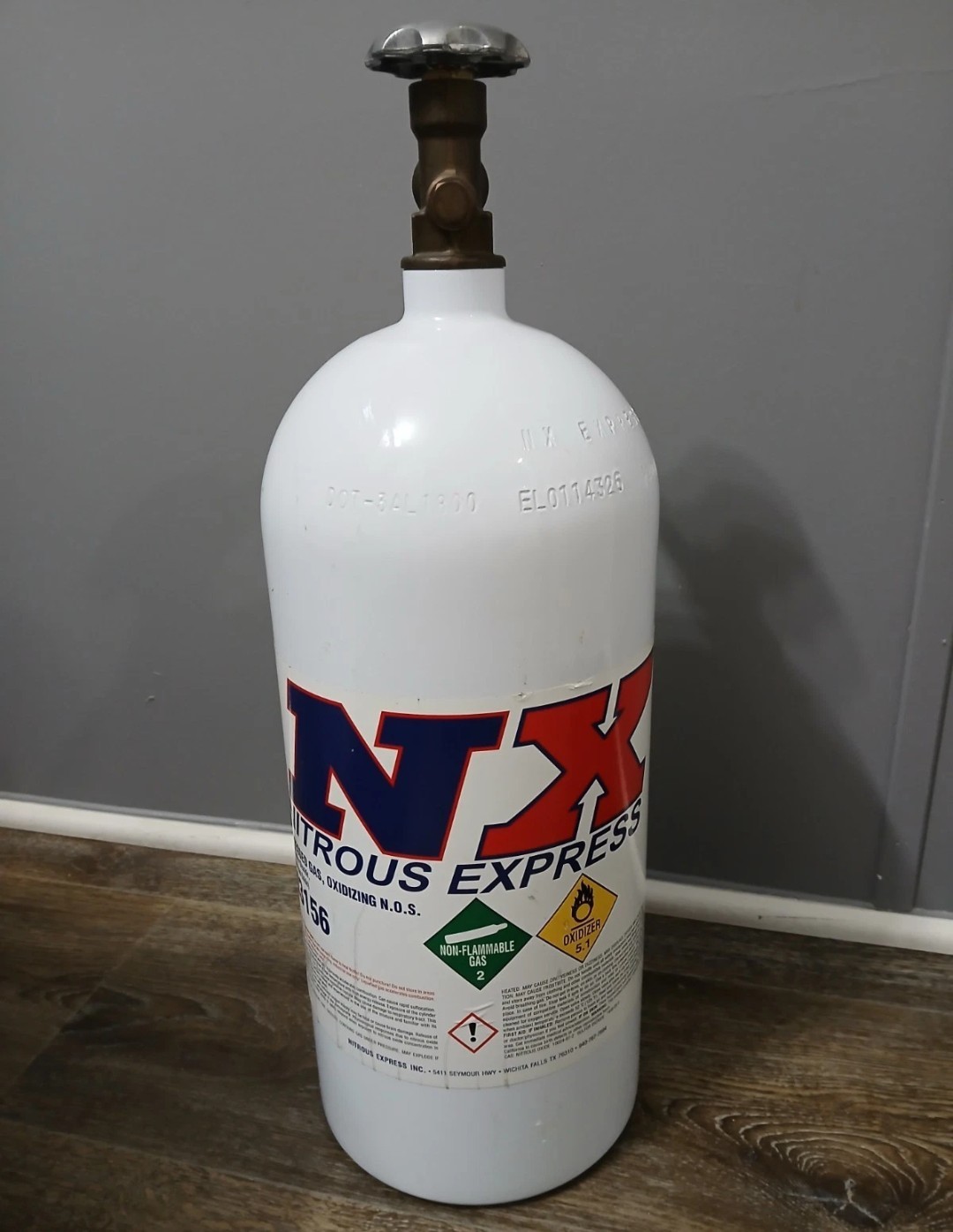 Nitrous Express NX 10Lb Bottle Valve 4AN Nipple - 11100 (NEW Open Box)