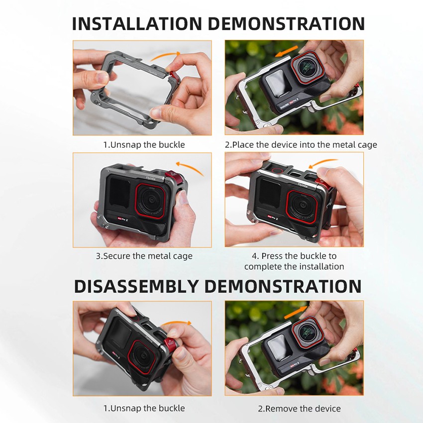 Alloy Camera Protective Cases Quick Release Accessories For Insta360 Ace Pro 2