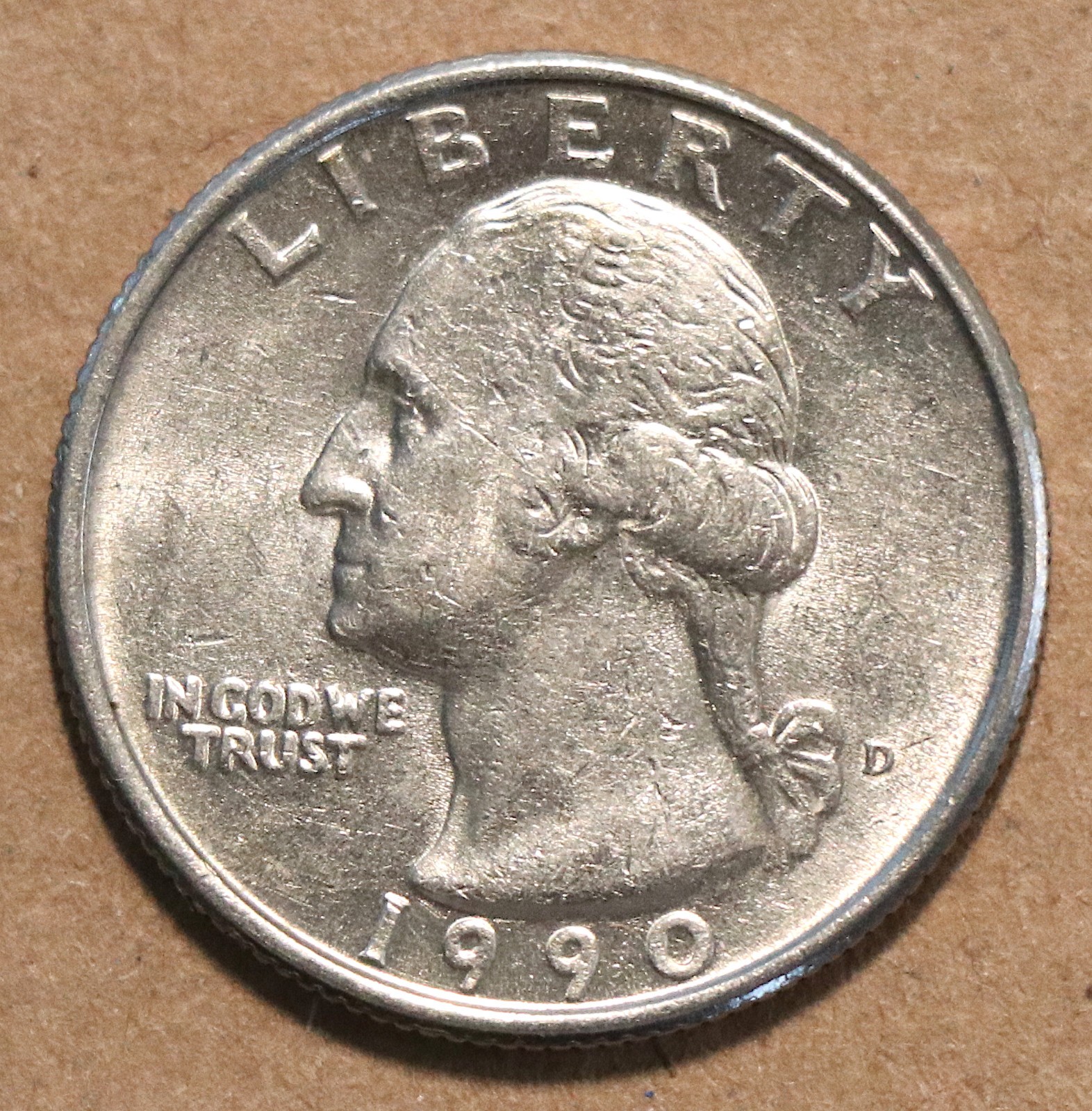 1990 D Washington Quarter circulated