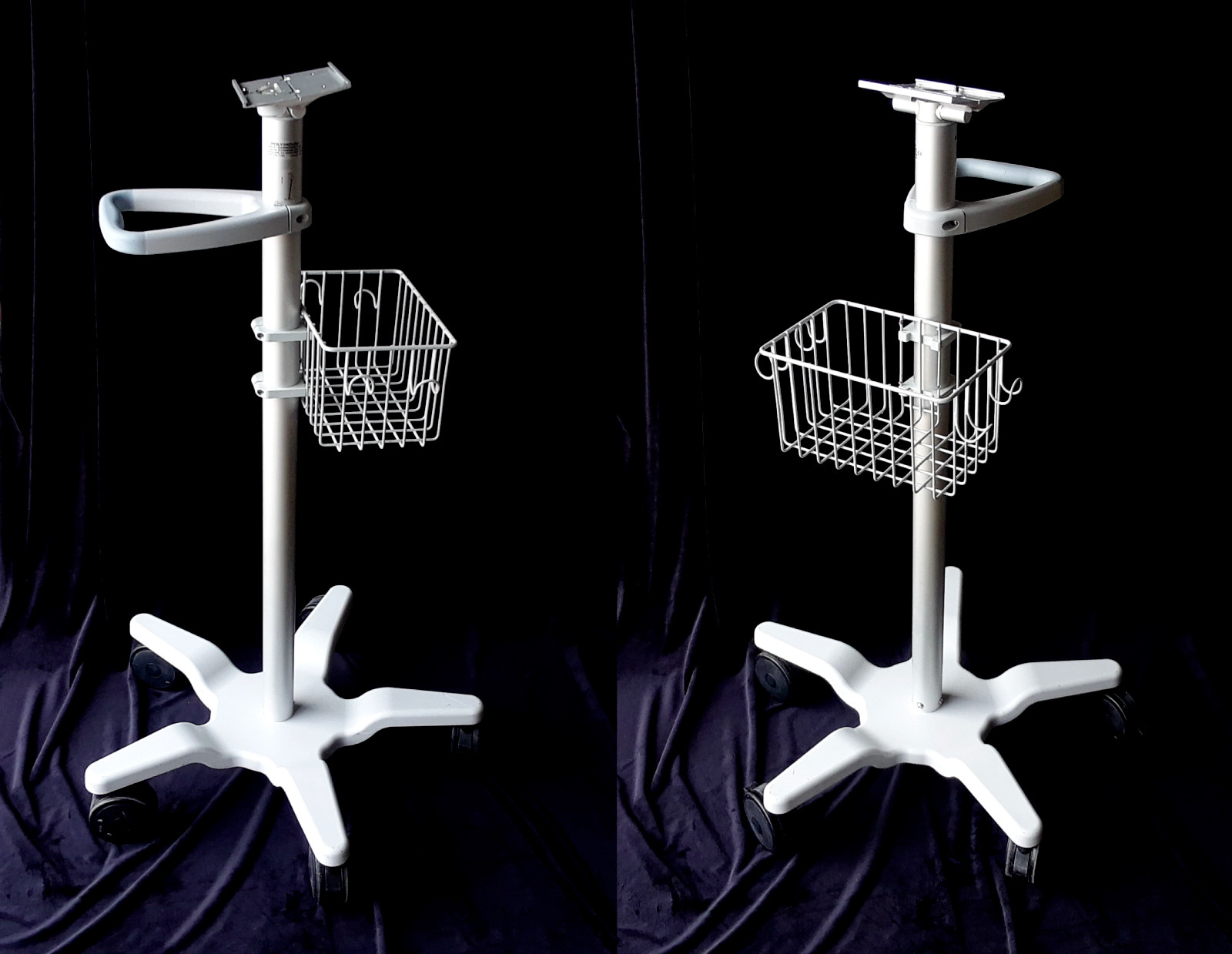GCX Five wheel ROLL STAND with 5” slide-in mounting plate, basket & handle