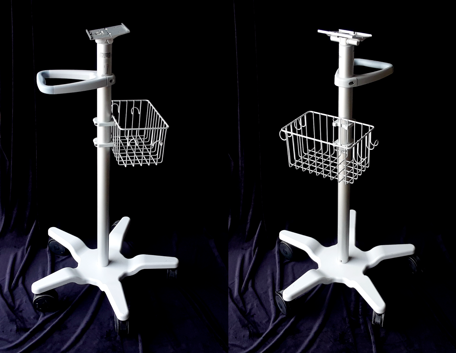 GCX Five wheel ROLL STAND with 5” slide-in mounting plate, basket & handle