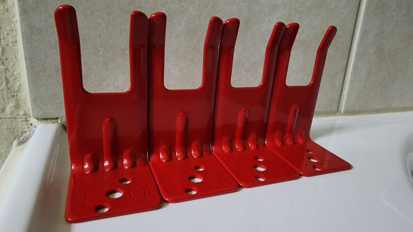 (4) 10LB  New UNIVERSAL Fire Extinguisher Bracket Hook Style Wall Mount Hanger