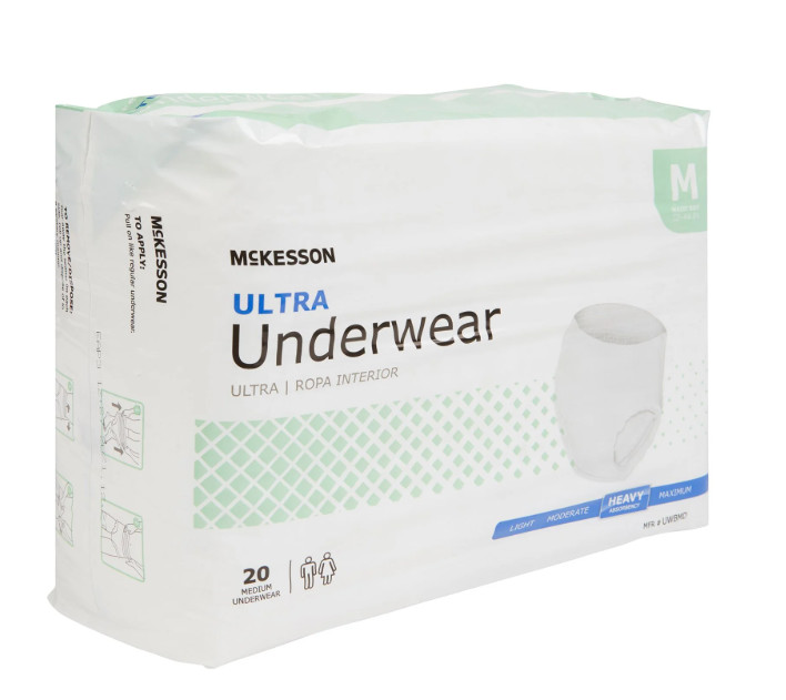NEW! McKesson Adult Disposable Underwear Diapers-Medium-Heavy Absorbency-80 Ct