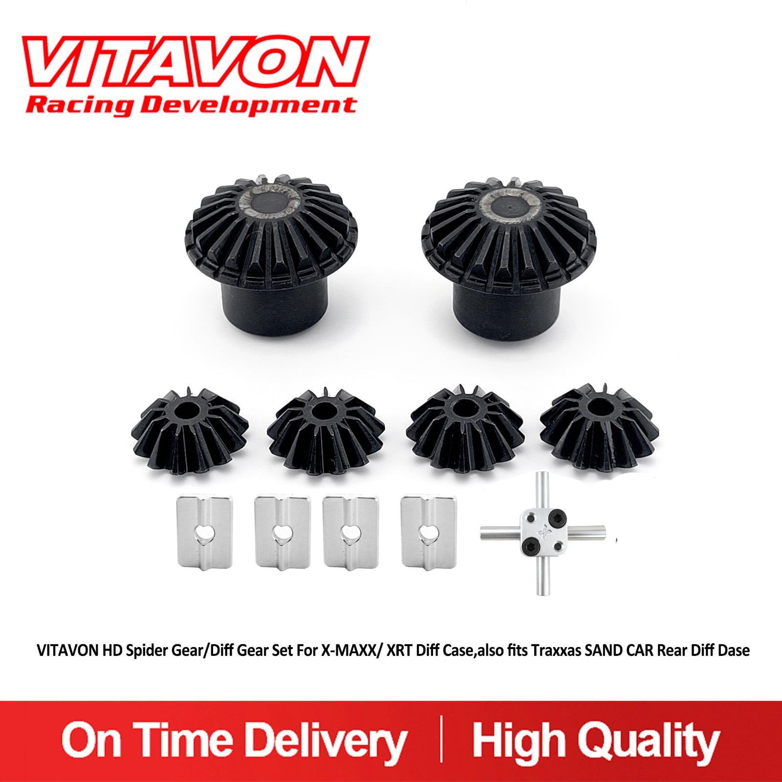 Vitavon HD Spider Gear/Diff Gear Set For X-MAXX/ XRT Diff Case
