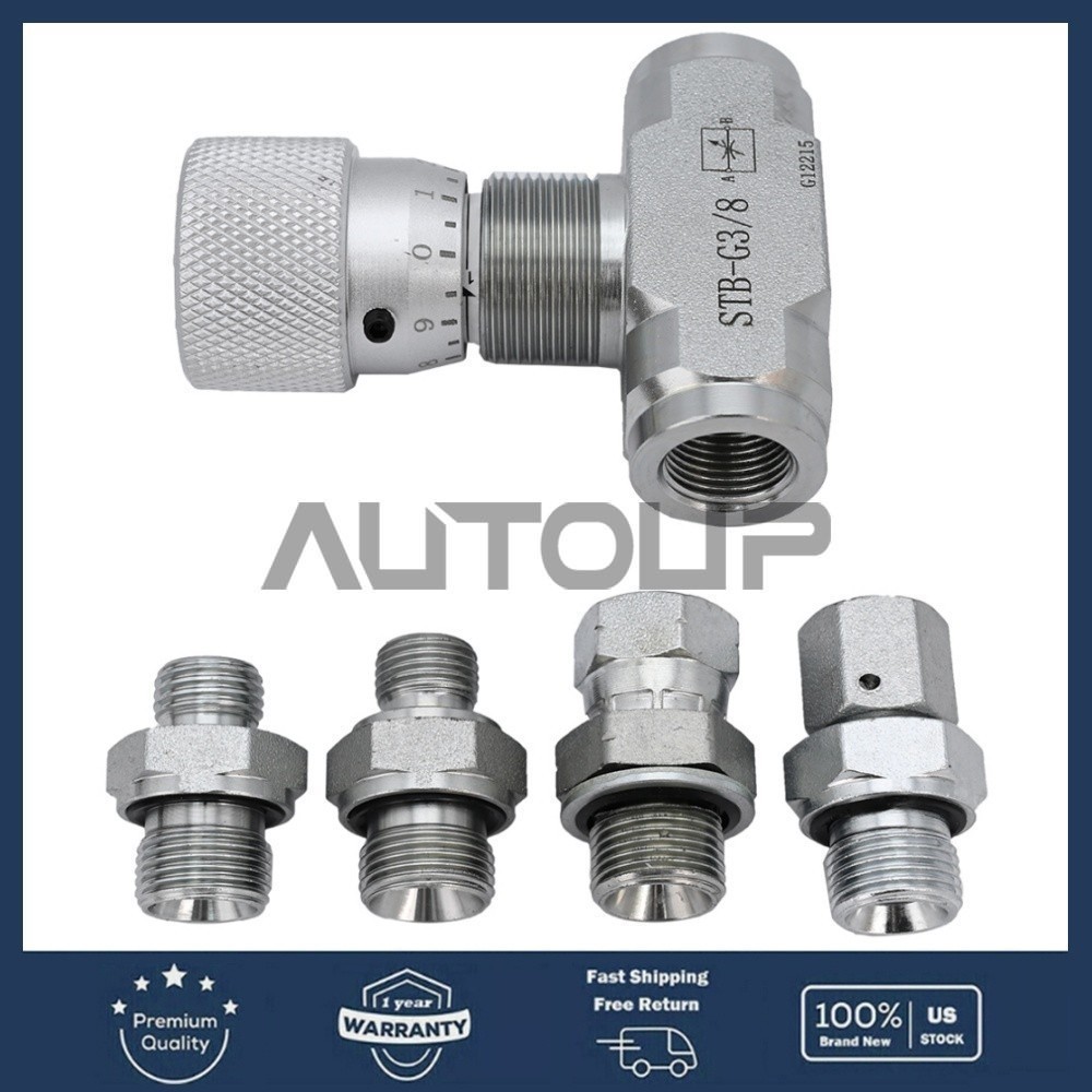 3/8" L08 -Hydraulic Flow Control Valve - STB-G3/8 Fit Mini Excavator AGT USA