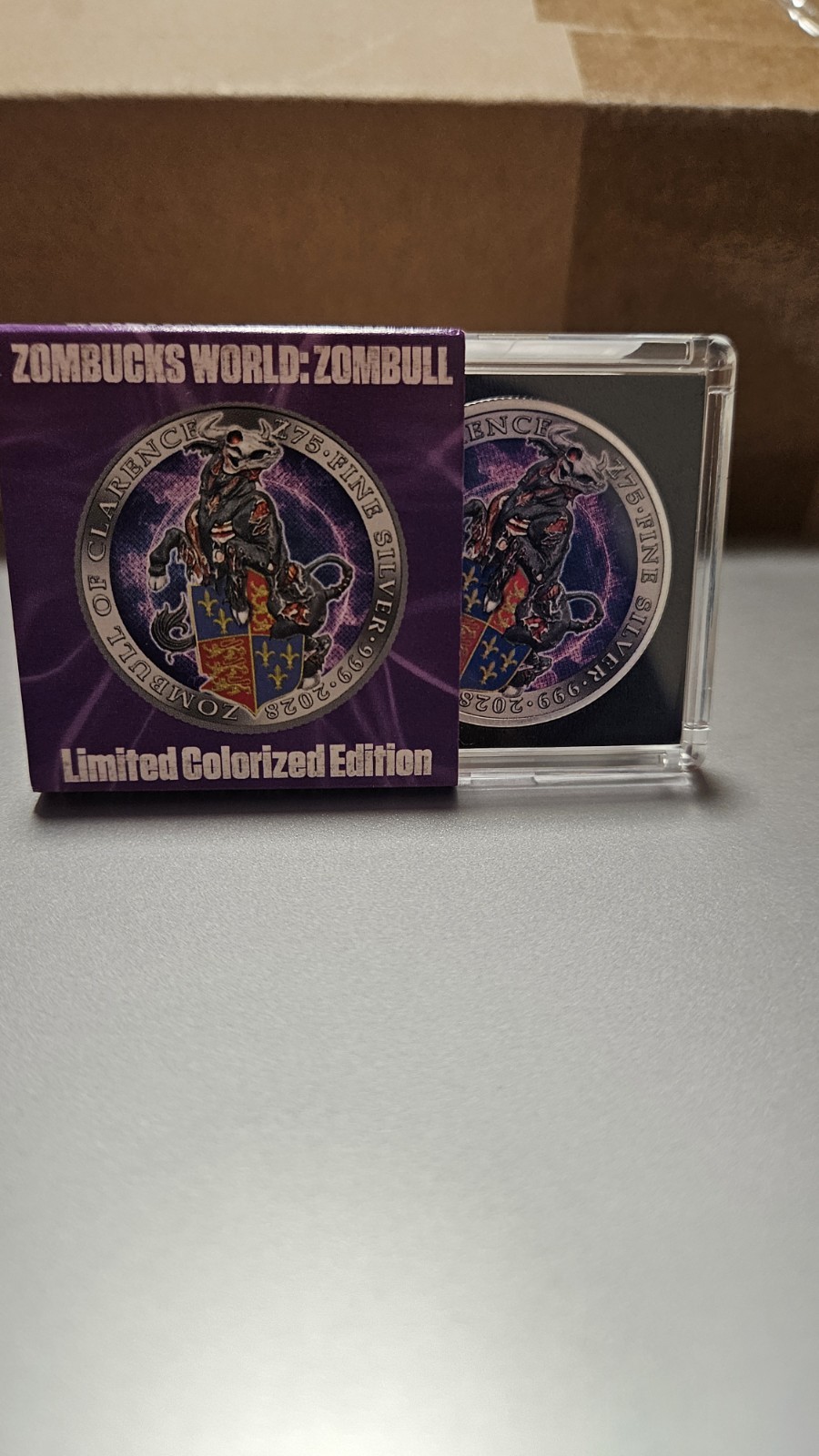 2025 1oz Silver .999 Zombull Zombucks World colorized British beast’ Queen’s