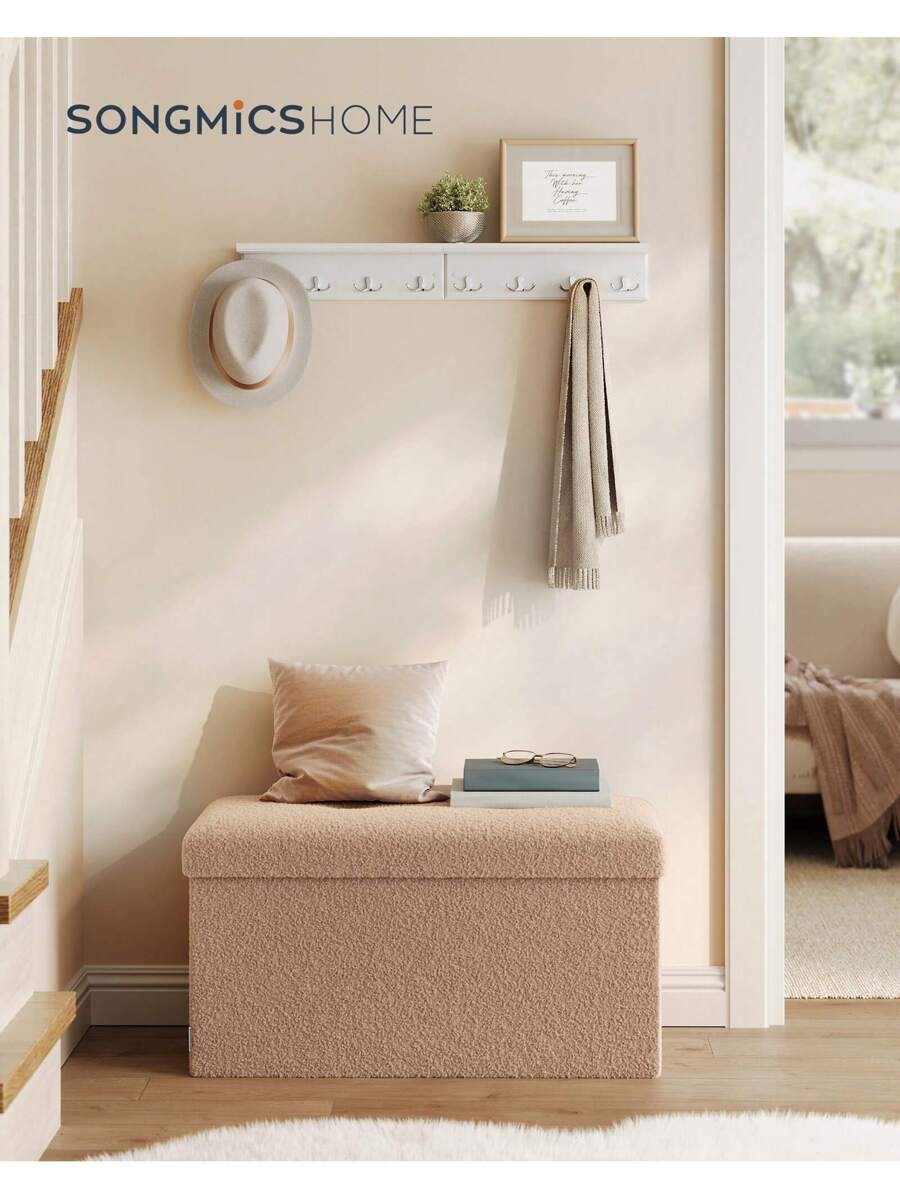 SONGMICS 15x30x15in Storage Ottoman Bench Foot Stool End of Bed
