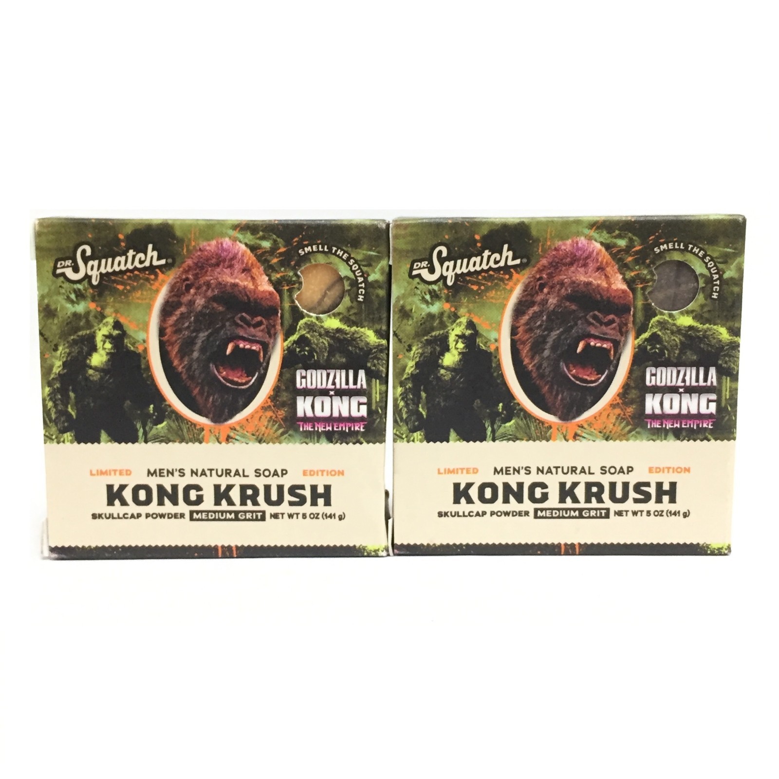 (2 PACK) Dr. Squatch Men's Natural Soap - Kong Krush, 5 oz