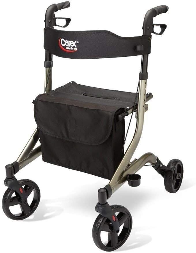 Carex Crosstour Rolling Walker Rollator - Rolling Walker with Seat - Folding,...