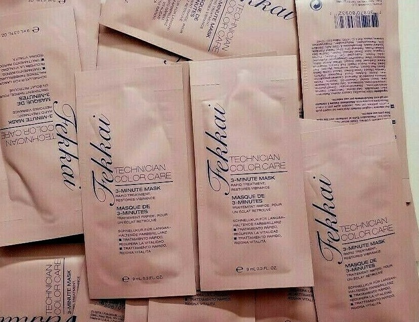 25 pk FEKKAI Technician Color Care 3 Minute MASK 0.3 oz ea Restores Vibrance