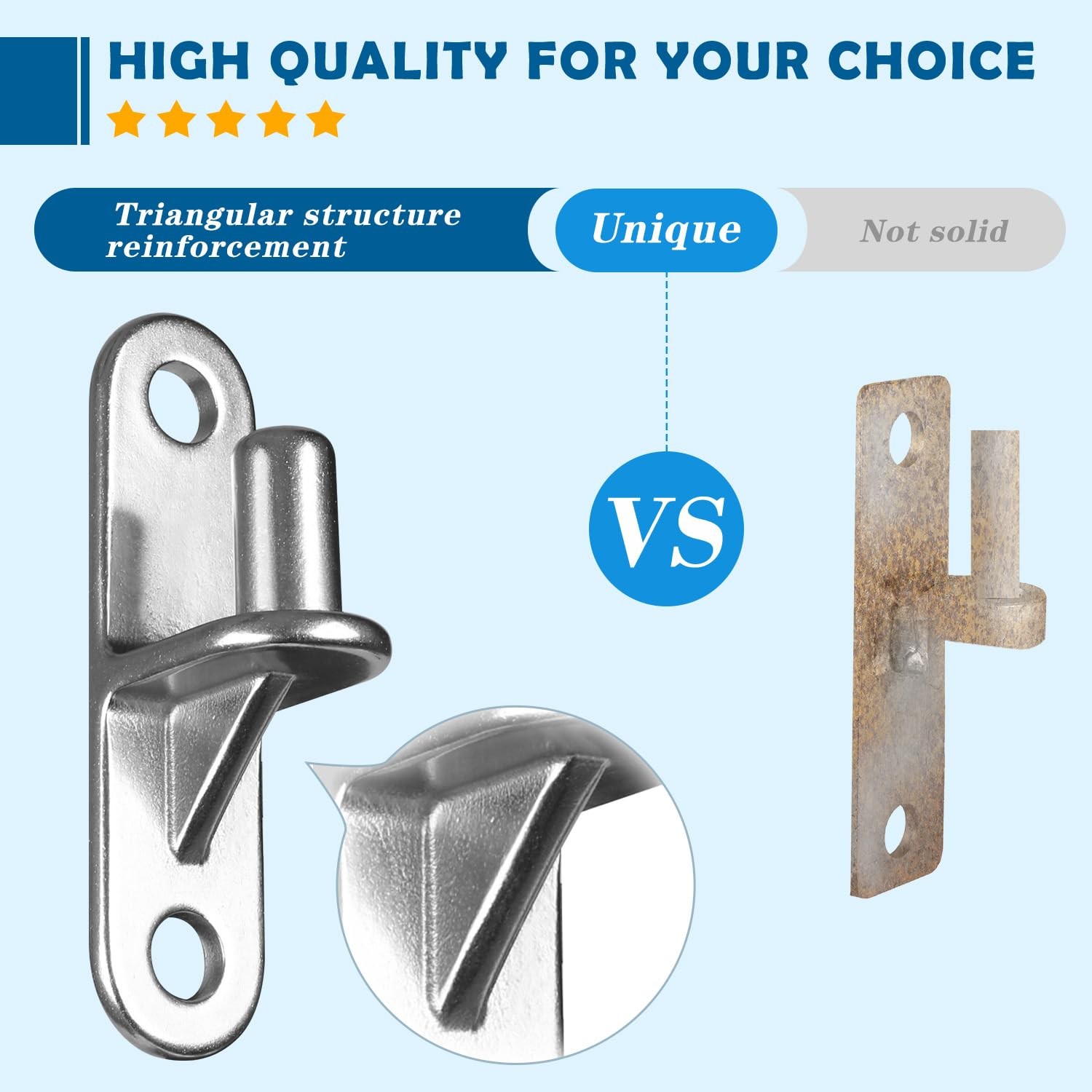 HAGWARE Gate Hinges Wall Mount Hinge, 2Pack Heavy 2 Pack(4pcs)