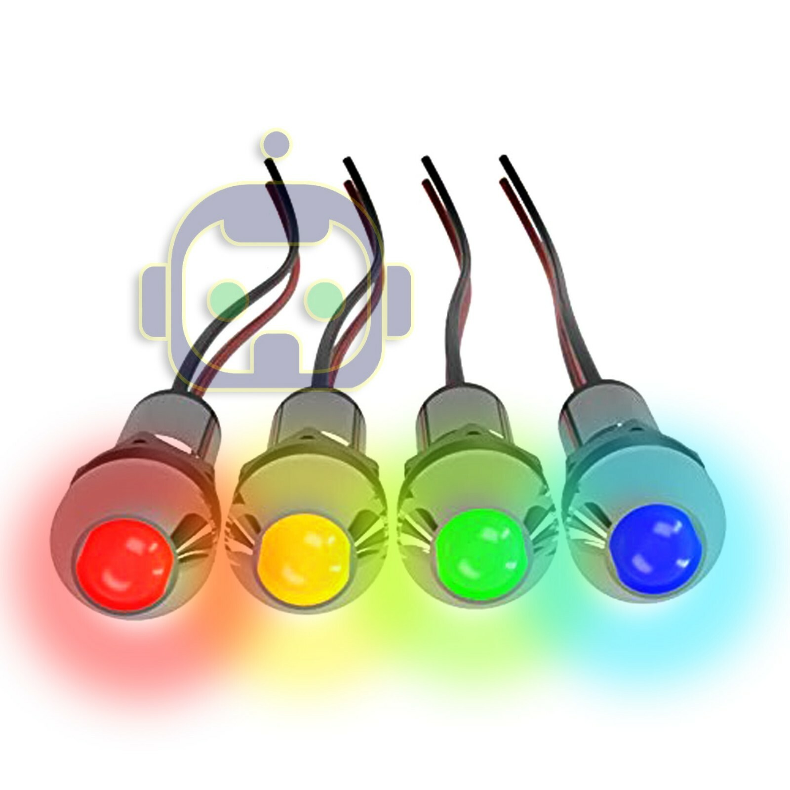 2~10 PCS 3mm Wired LED Diode Metal Case Panel Indicator Warning Light 12V Lamp