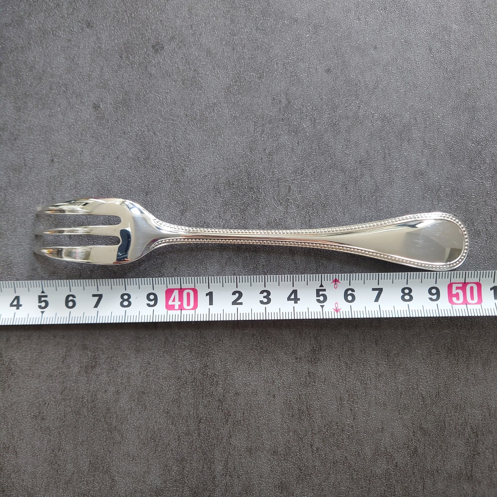 Christofle Perles 4pcs Silverplate Flatware Cake Fork Excellent