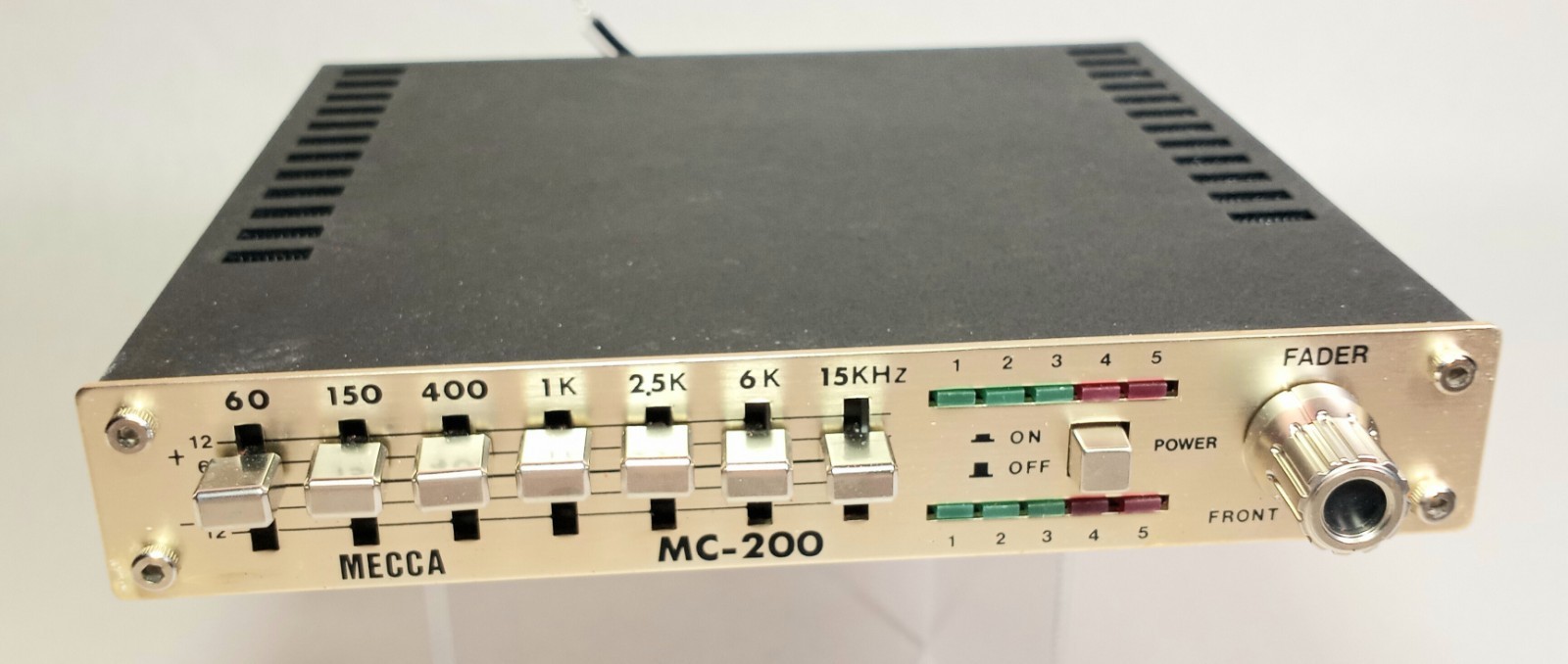 Vtg MECCA GRAPHIC EQUALIZER FADER VOLUME NOS MC-200 Gold Plate Rare Car Audio