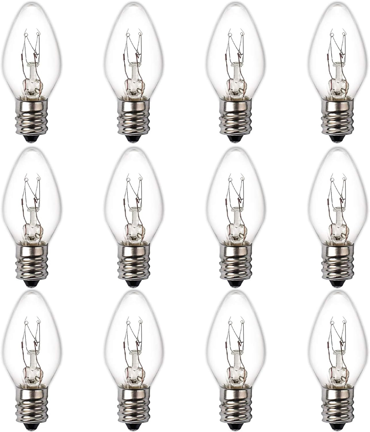15 Watt Himalayan Salt Lamp Bulbs, 12Pack Dimmable Rock Salt Night Light Bulbs w