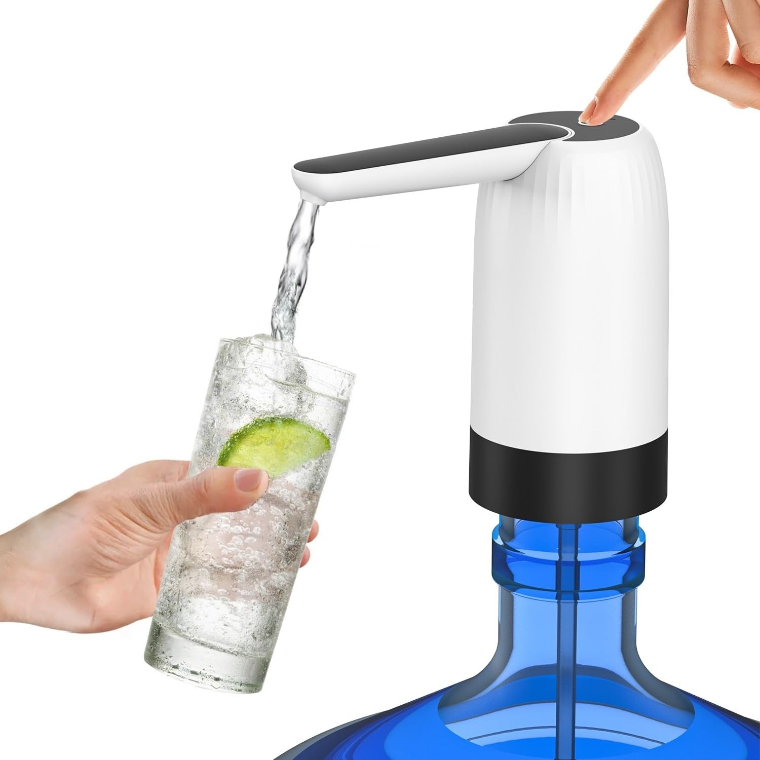 5 Gallon Portable Water Dispenser, Water Bottle Pump Rechargeable for 5 Gallo...