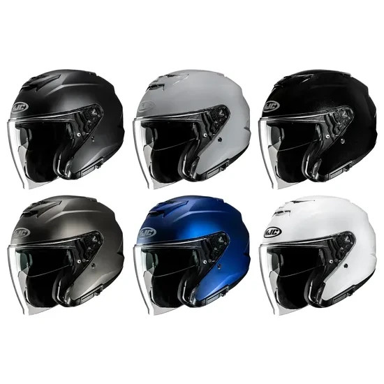 HJC Adult i31 Solid Helmet Open Face XS-2XL Black Satin Gray Silver Blue White