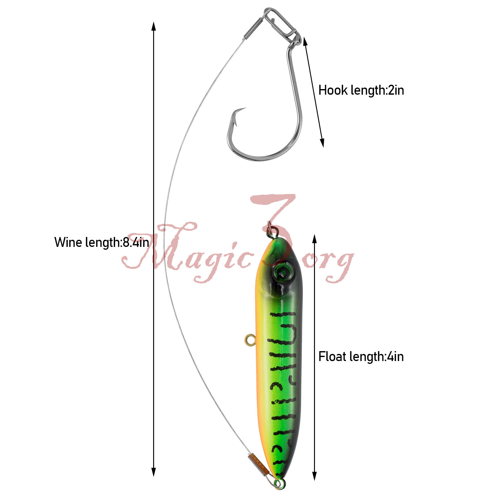 5pcs Catfish Float Rigs Demon Dragon Catfish Rattling Line Float Santee Cooper
