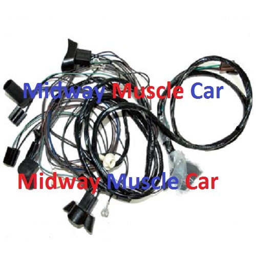 front end headlight wiring harness w/ standard headlights 1968 Pontiac GTO