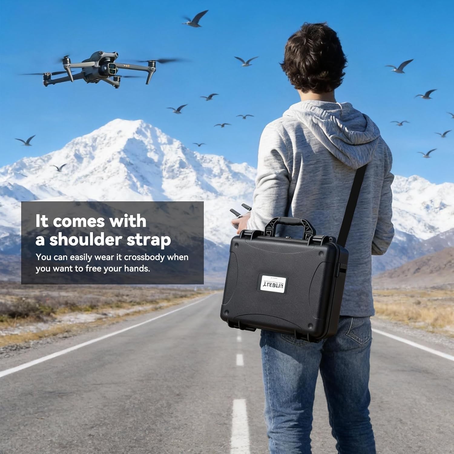 Hard Carrying Case for DJI Mini 5 Pro Drone, Fly More Combo, Protective T