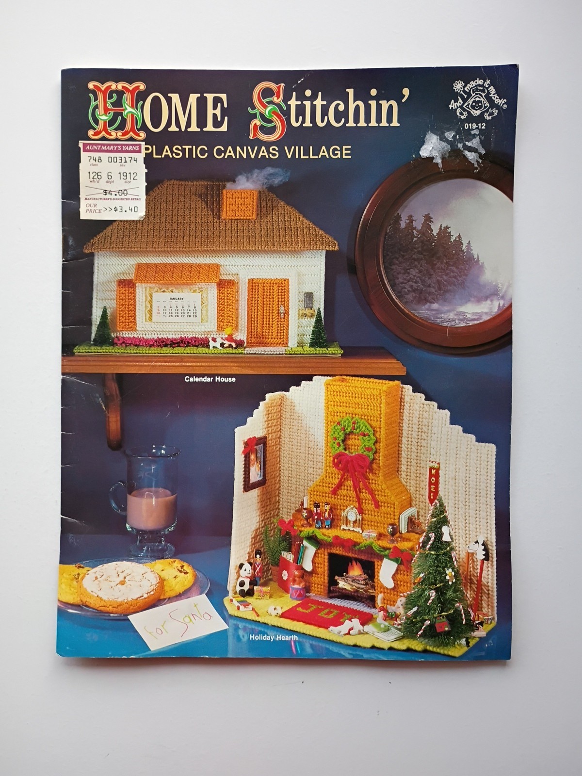 Home Stitchin' Plastic Canvas Village Holiday/Winter/Christmas VTG Pattern Book
