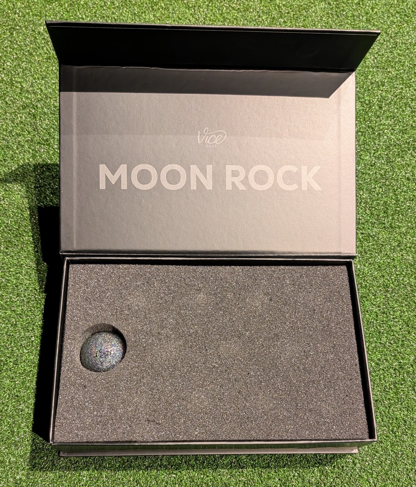 Vice Moon Rock Golf Ball Single Ball w/ Clear Display Case Rare Limited Edition