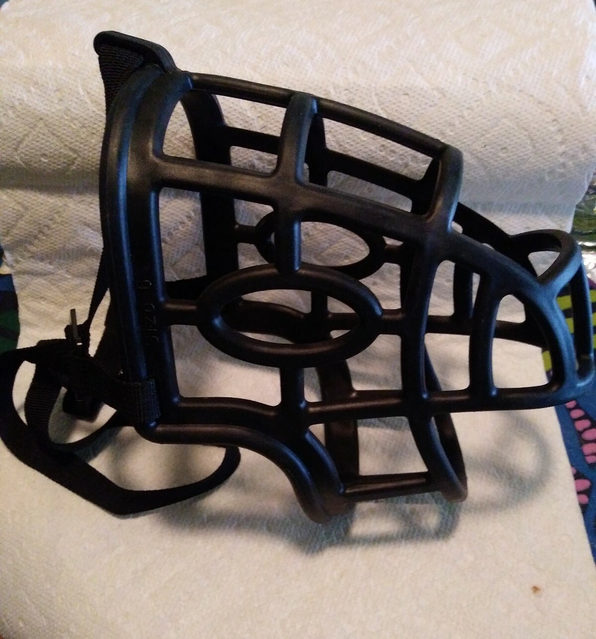 Dog No Bite Muzzle Comfortable Safety Soft Rubber Mesh Basket Black XXL