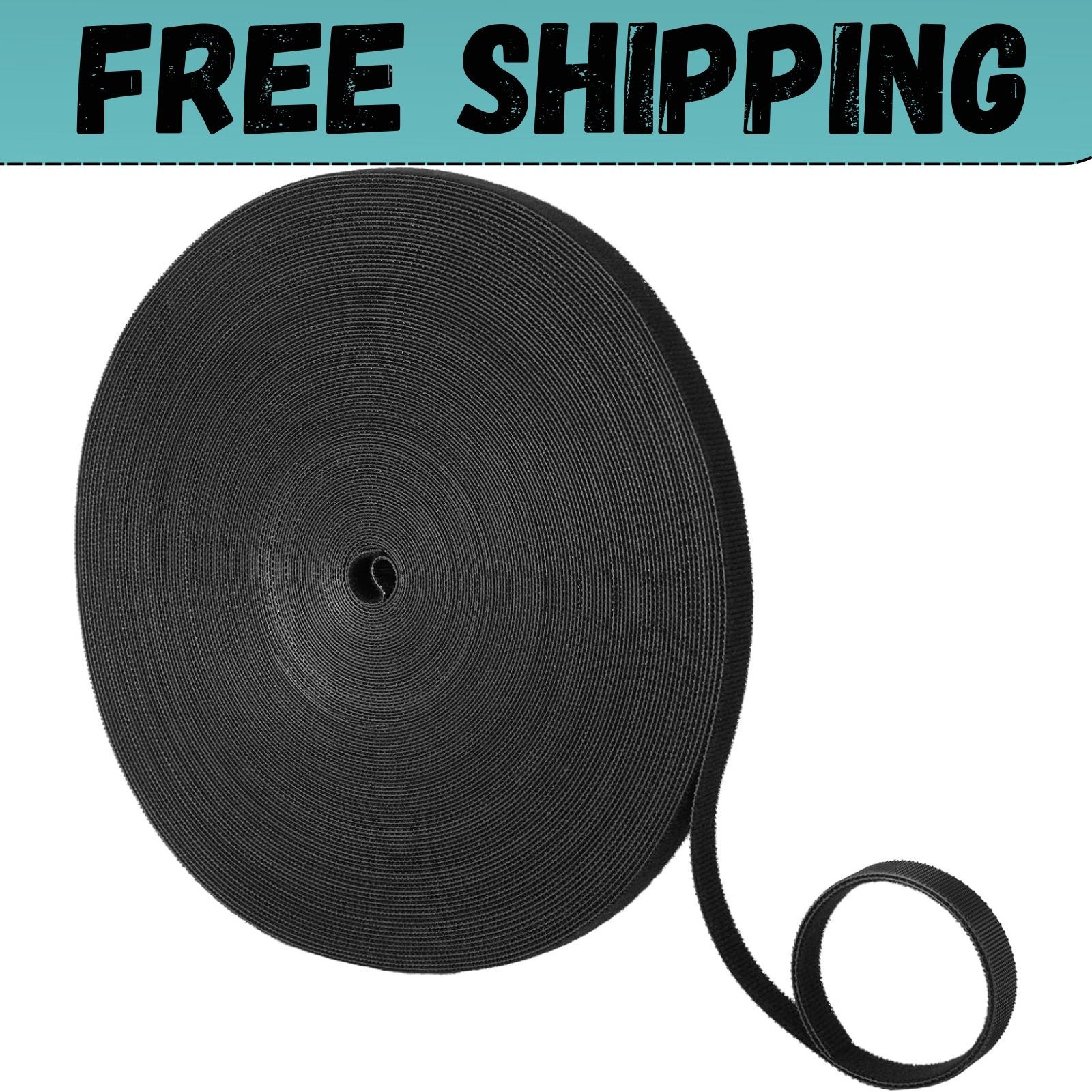 1/2In X 100Ft Hook and Loop Roll | Double-Sided Strips Self-Gripping Straps