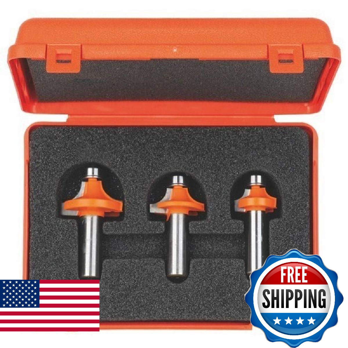 CMT Orange Tool 838.501.11 Roundover Router Bit Set 1/4" 3/8" 1/2" Radii