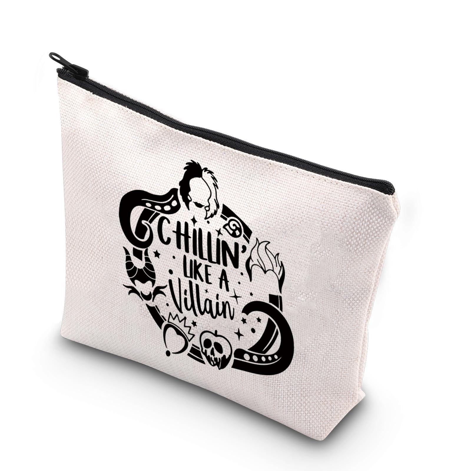 BDPWSS Evil Females Makeup Bag Chillin' Like a Villain Travel Pouch For Villa...