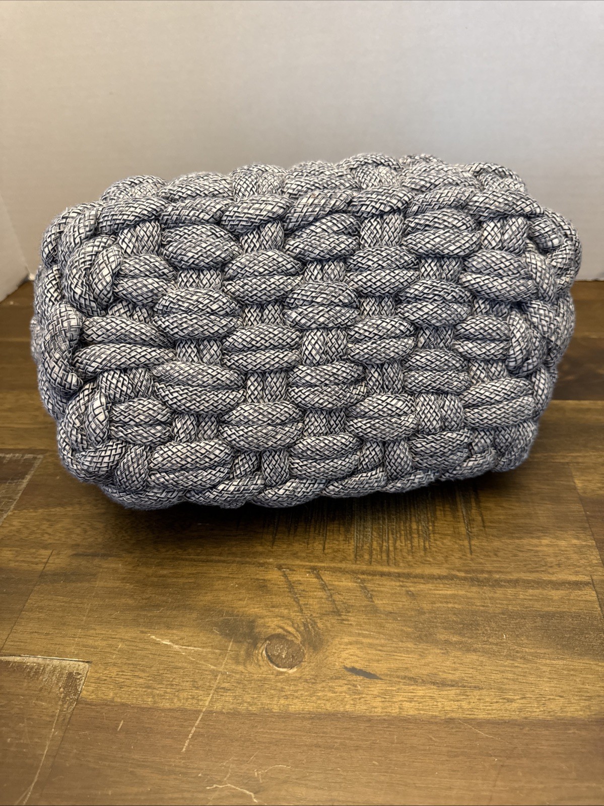 Koolaburra Woven Storage Basket Blue & White