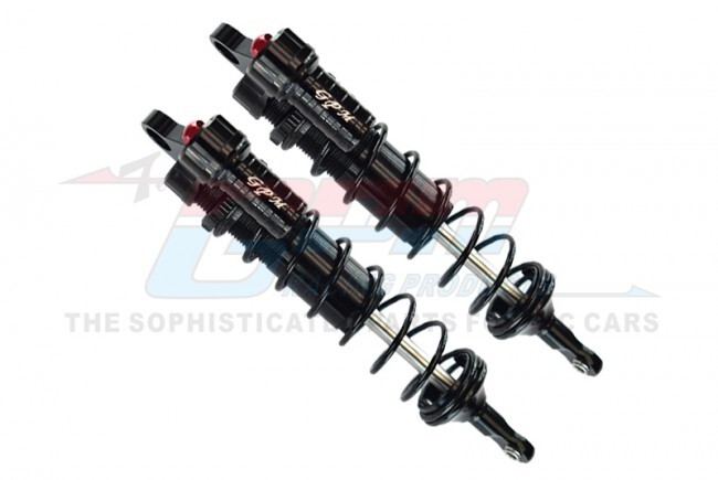 GPM Alum 6061-T6 Rear L-Shape Adjustable Spring Dampers 143mm Black : Sledge