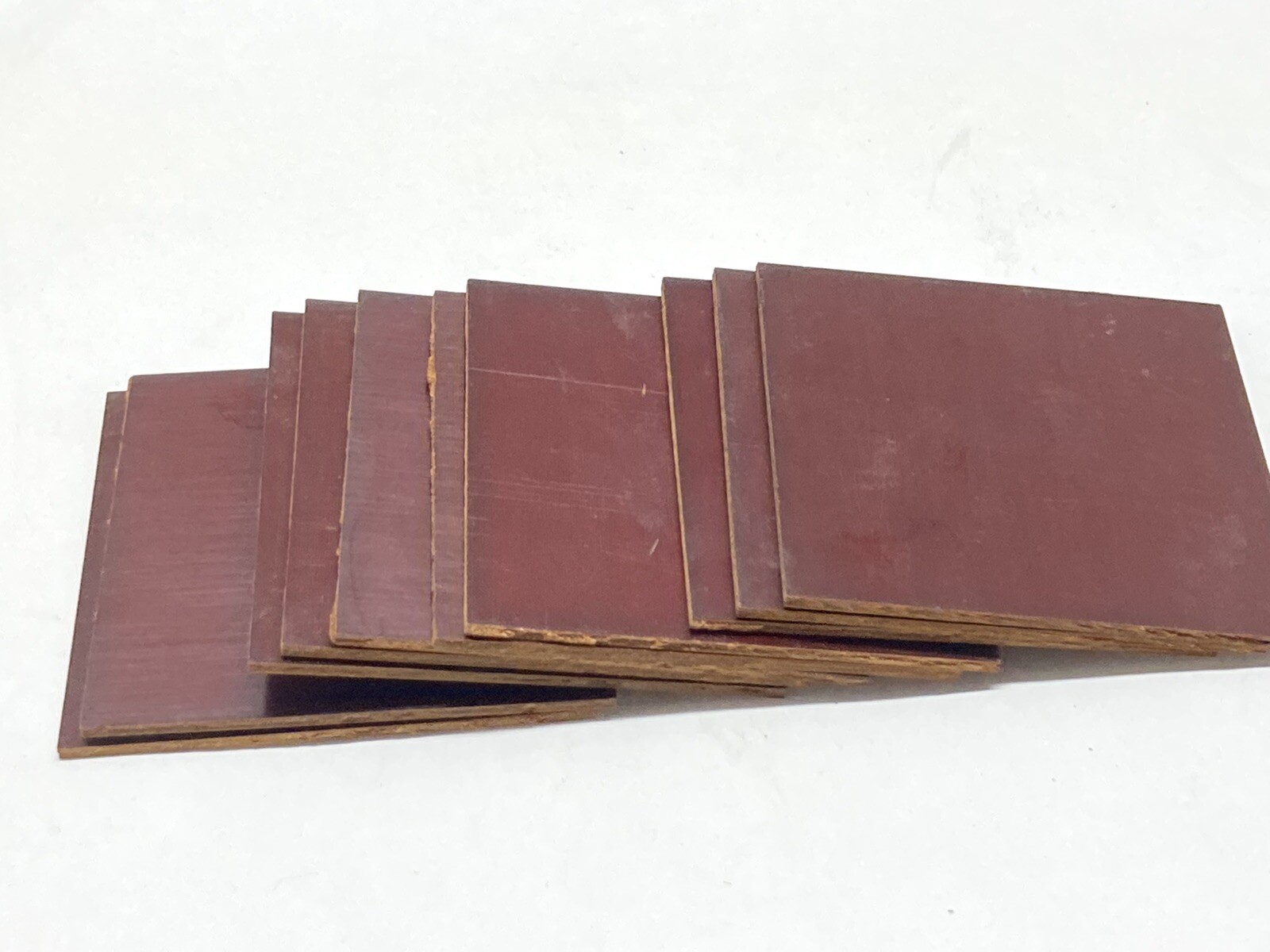 Natural Brown Linen Micarta Scales Lot  1/16 x 2 1/4x 2 1/4 , Knifes Electronics