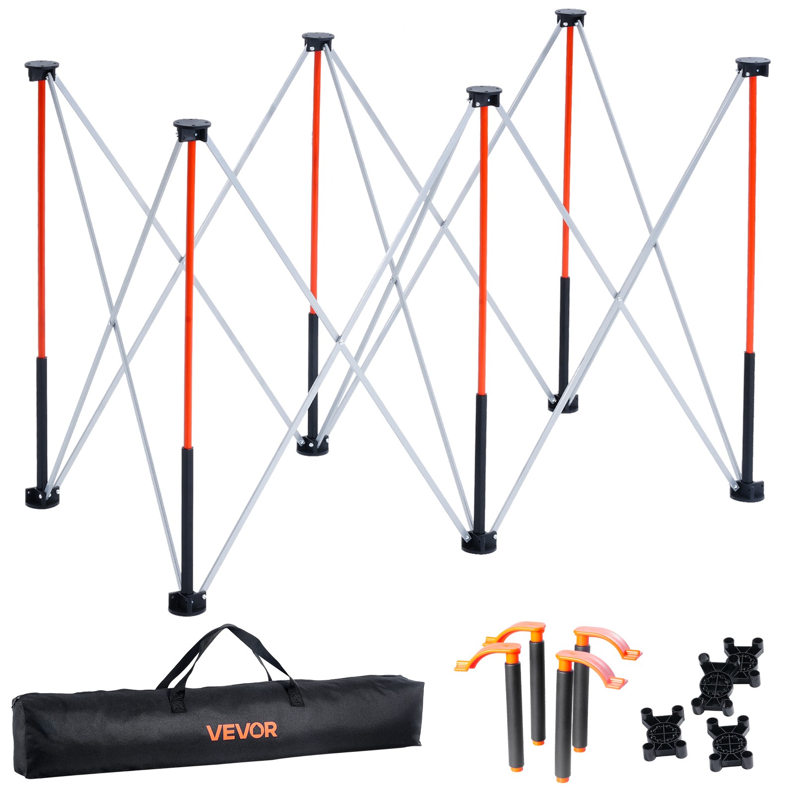 VEVOR Portable Folding Workstand 4.16 x 2.18ft Collapsible Work Stand 2500lbs