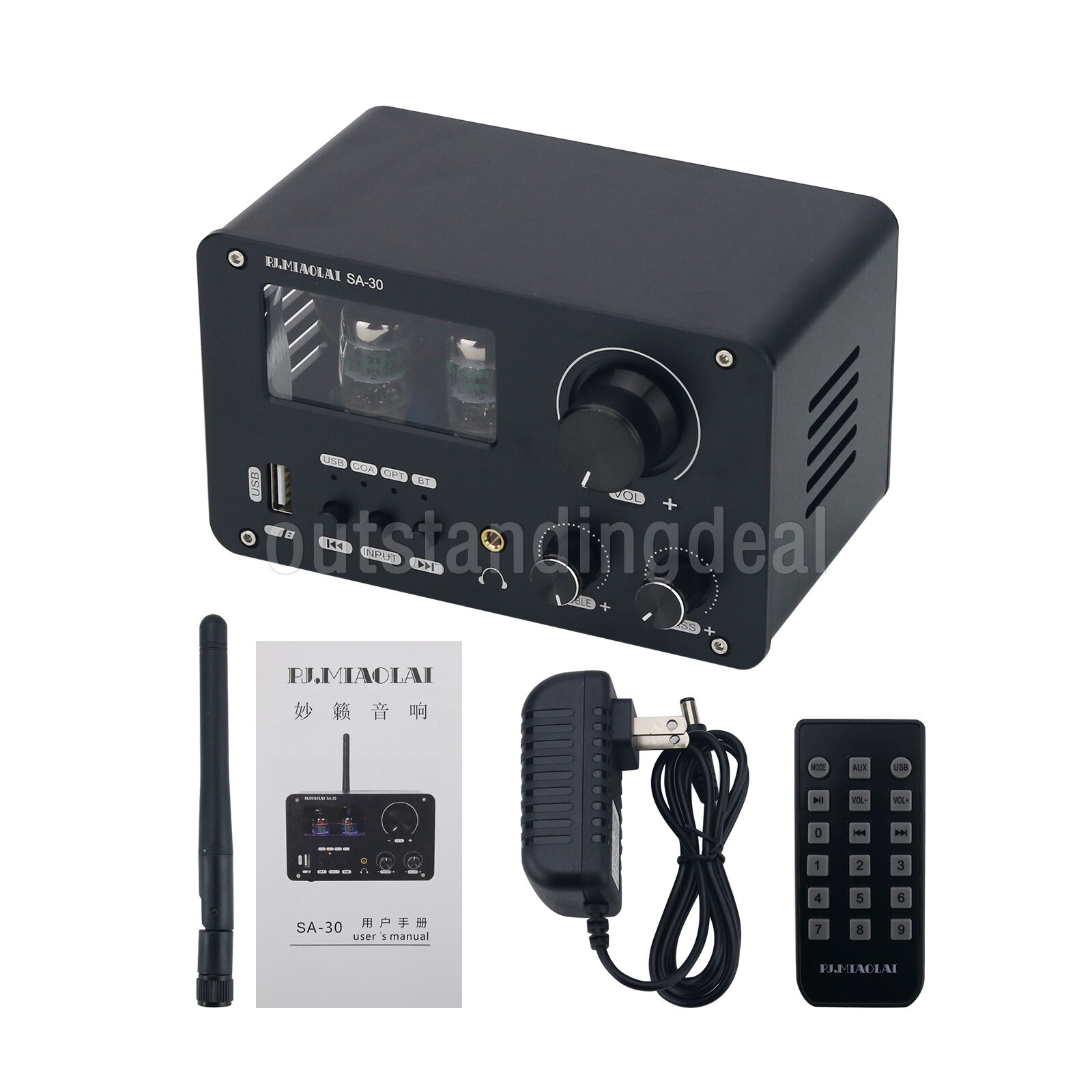 SA-30 HiFi Bluetooth Audio Receiver Lossless Decoding Tube Preamp DAC ot25