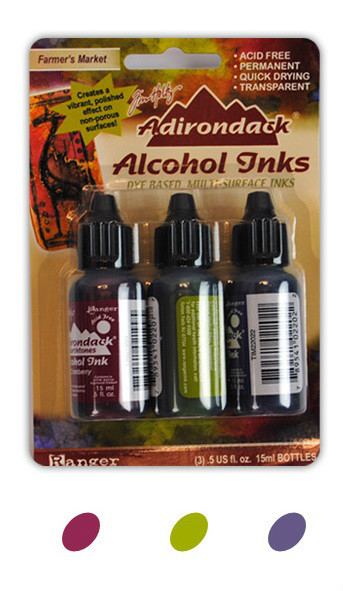 Ranger Tim Holtz ADIRONDACK ALCOHOL INKS FARMERS MARKET C-berry Lettuce Eggplant
