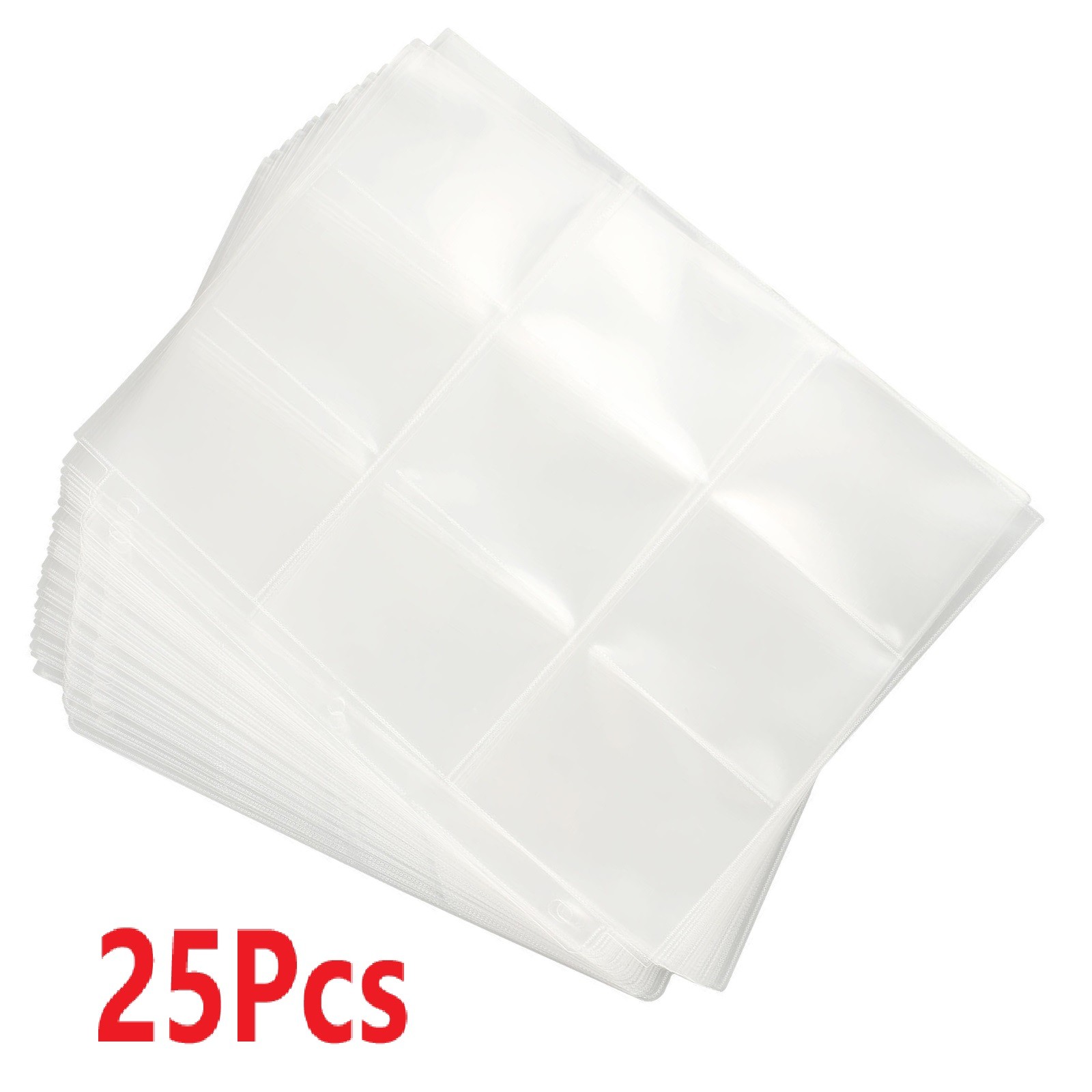 25 Pages 225 Pockets Card Sleeves Binder Album Holder Sheets For Pokemon vv
